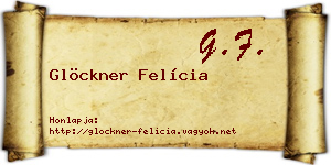 Glöckner Felícia névjegykártya